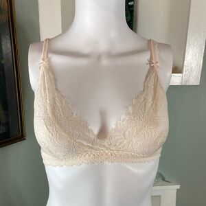 Nwt new Hanky Panky x Monique Lhuillier Lace Bralette in Cream White XS bra